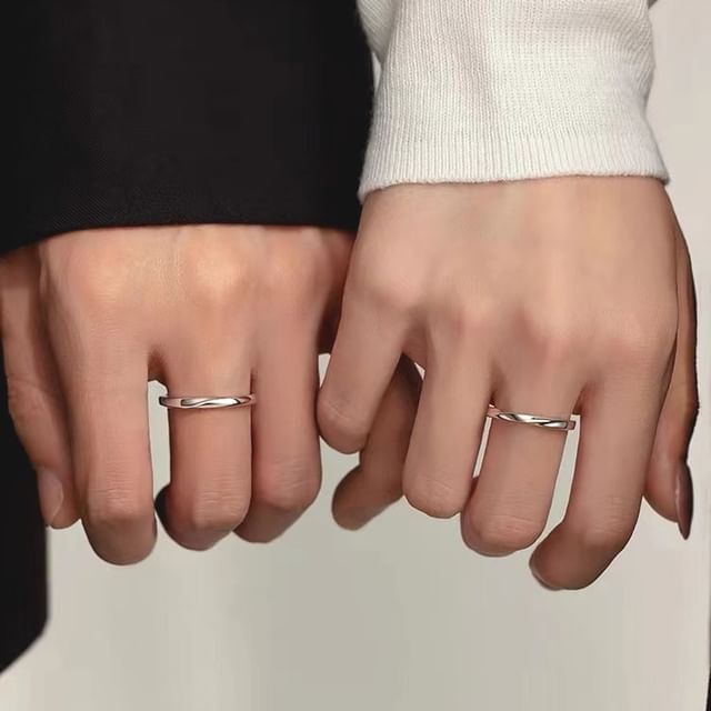 Toinianimos-Twisted S925 Sterling Silver Open Ring Various Designs Set