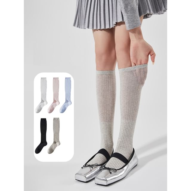 Nikkocampus - Plain Ribbed Socks / Set | YesStyle