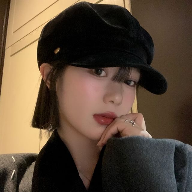 FROME-Velvet Newsboy Cap
