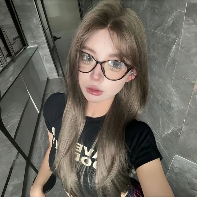 Jasmintinea-Set Long Full Wig - Straight Wig Cap