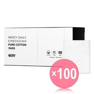 MERZY - Daily Embossing Pure Cotton Pads (x100) (Bulk Box)