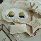 LYZA - Embroidered Eye Ruffle Trim Sleeping Eye Mask