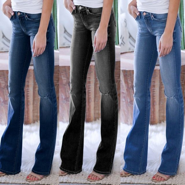 Low-Rise Bootcut Jeans