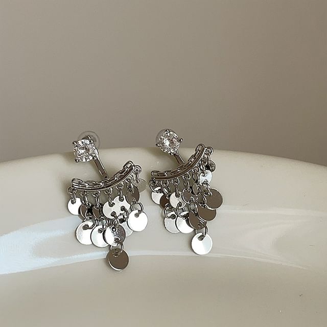 Panda Dama-Rhinestone Ear Jacket-One Size
