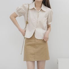 Joyage - Short-Sleeve Plain Shirt
