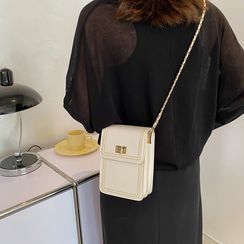 Lizzy - Faux Leather Flap Crossbody Bag