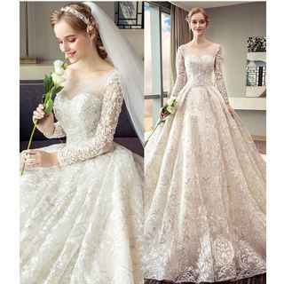 MSSBridal - Lace Panel Wedding Ball Gown | YesStyle