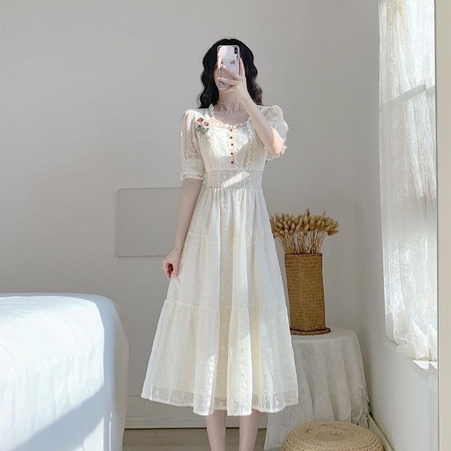 chinese dress ladies MissJophiel Corset Floral Embroidery Lace Midi Dress with Jacket Other / Above Knee / US6 main image 1