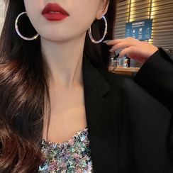 Pop Lop - Rhinestone Hoop Earring Pop Lop - Rhinestone Hoop Earring