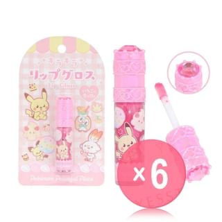 SHOBIDO - Pokemon Peaceful Place Stones Pink Lip Gloss (x6) (Bulk Box)