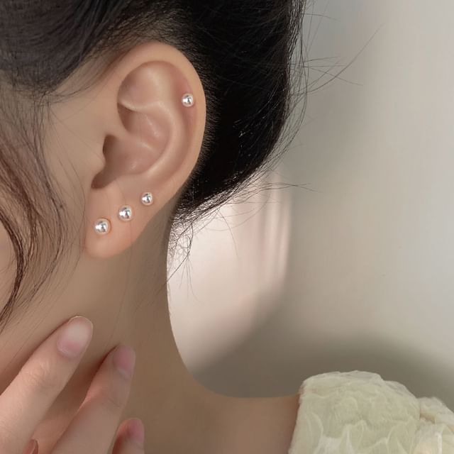 JVL-Faux Pearl Stud Earring Various Designs Set
