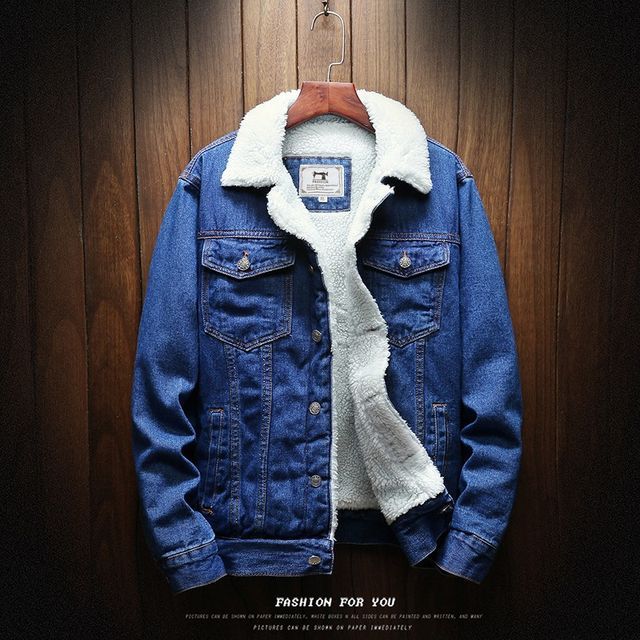 Aozora Fleece Lined Denim Jacket YesStyle