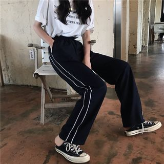 Kojasmine - Striped Side Sweatpants | YesStyle