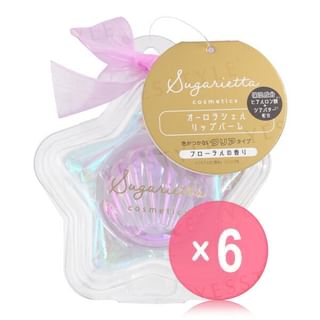 SHOBIDO - Aurora Shell Lip Balm Purple Floral (x6) (Bulk Box)