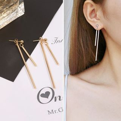 WOQIAO - Pendientes largos con barra WOQIAO - Pendientes largos con barra