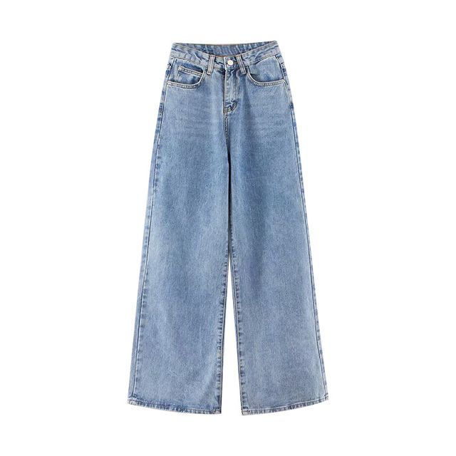 DREE - High Waist Washed Wide Leg Jeans | YesStyle