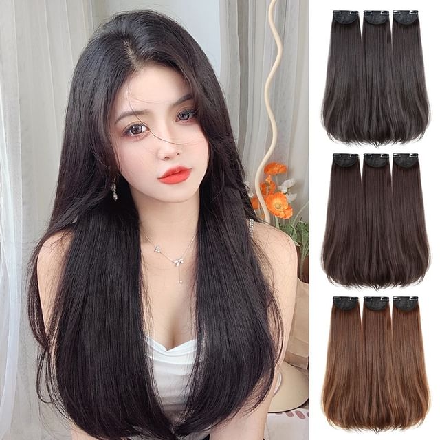 SEVENQ-Lot de 3 Extensions capillaires