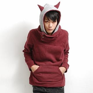 rina horn accent hooded pullover