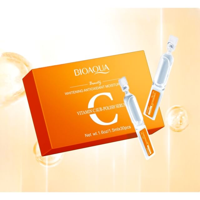 BIOAQUA-Whitening Antioxidant Vitamin C Sub-polish Serum - Sérum Clareador Antioxidante com Vitamina C - 30 Unid-30 Unid