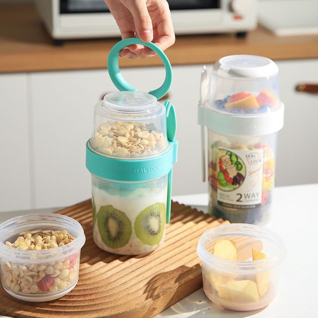 Chrysalis Plastic Food Container with Spoon (various designs) / Set