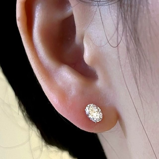 Phoenoa-925 Sterling Silver CZ Stud Earring