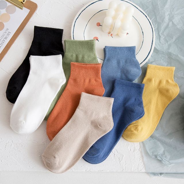 Mimiyu-Set of 6 Plain Socks