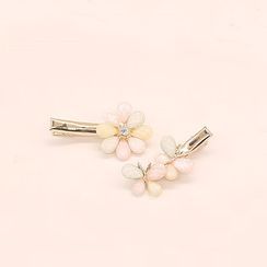 Kozozo - Faux Crystal Butterfly / Flower Hair Clip Kozozo - Faux Crystal Butterfly / Flower Hair Clip