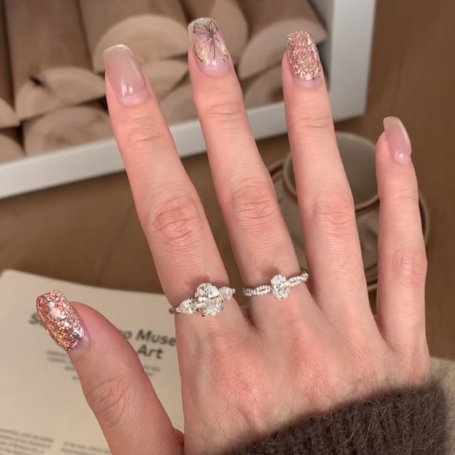 Hansha-Rhinestone Alloy Open Ring Various Designs