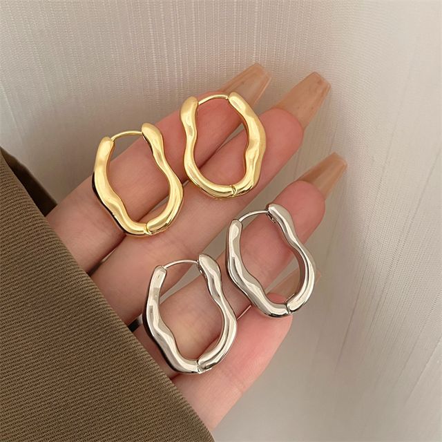 Kiren-Irregular Alloy Hoop Earring
