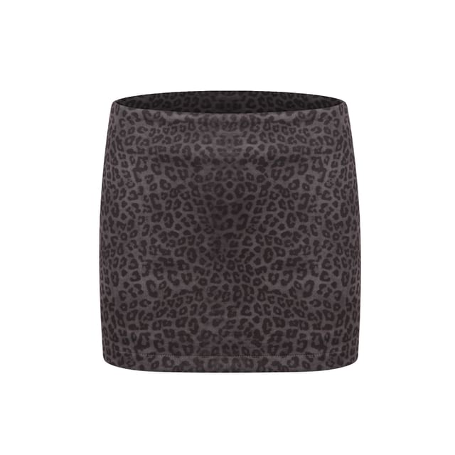 Colada-High Rise Leopard Print Mini Pencil Skirt