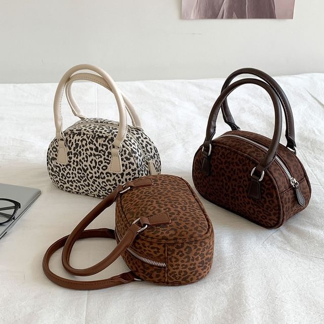 FAYLE-Leopard Print Shoulder Bag