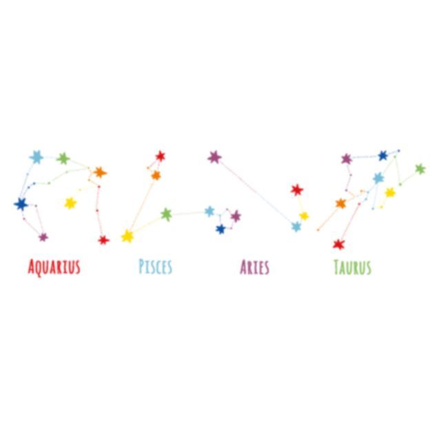 Tattoofield - Constellation Waterproof Temporary Tattoo (Aquarius, Pisces,  Aries, Taurus) | YesStyle