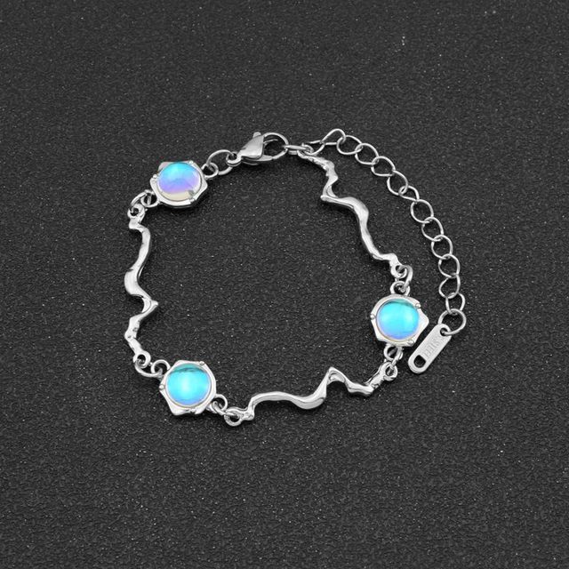 Juanitro-Moonstone Irregular Stainless Steel Bracelet