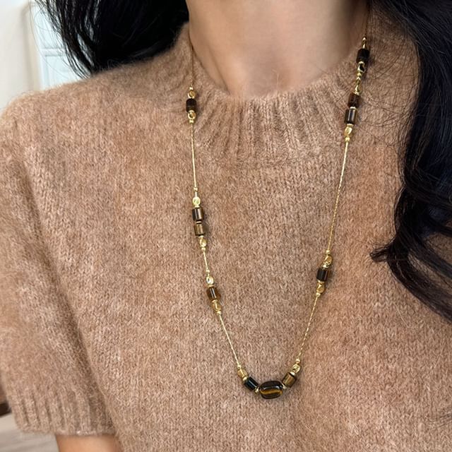 Panda Dama-Gemstone Beaded Necklace