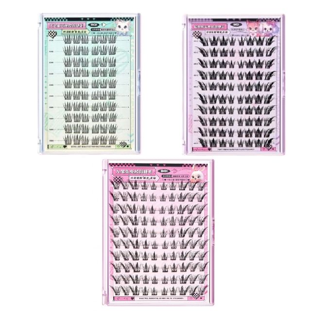 LuxeFlutter-Faux cils en grappes sans colle effet fox eye