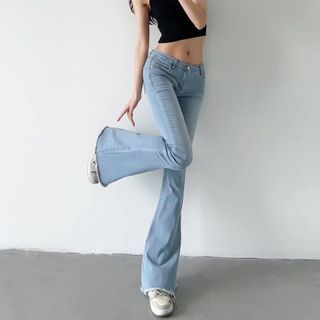 Soleil 1990 - Low-Rise Flared Jeans | YesStyle