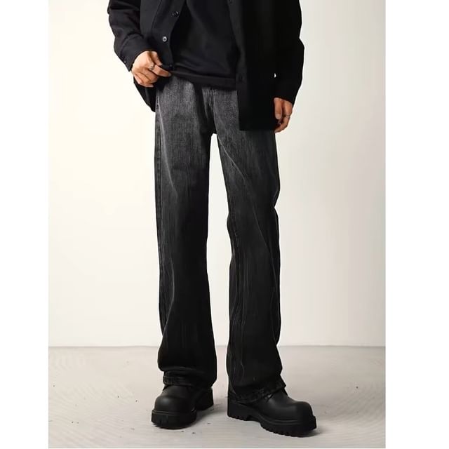 Blueforce-Mid Rise Washed Loose Fit Jeans