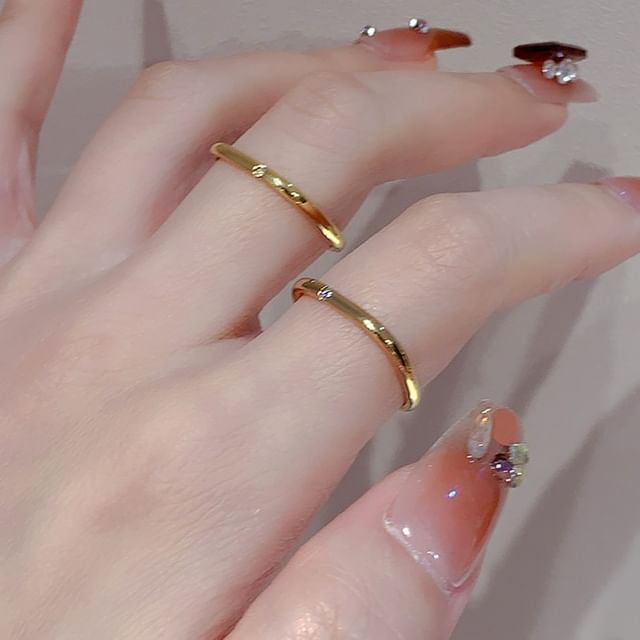 Kiren-CZ Stainless Steel Ring