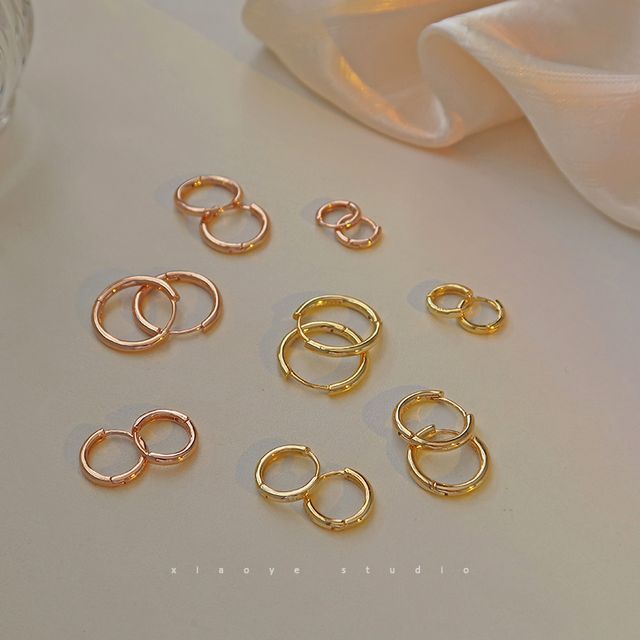 Dashiro-Sterling Silver Hoop Earring various designs