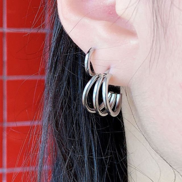 PANGU-Layered Half-Hoop Earring