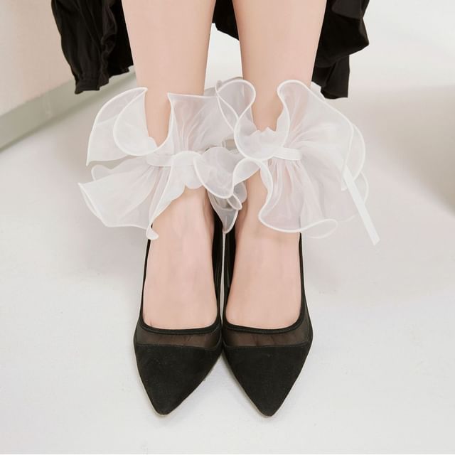 MIOW-Ruffle Mesh Anklet