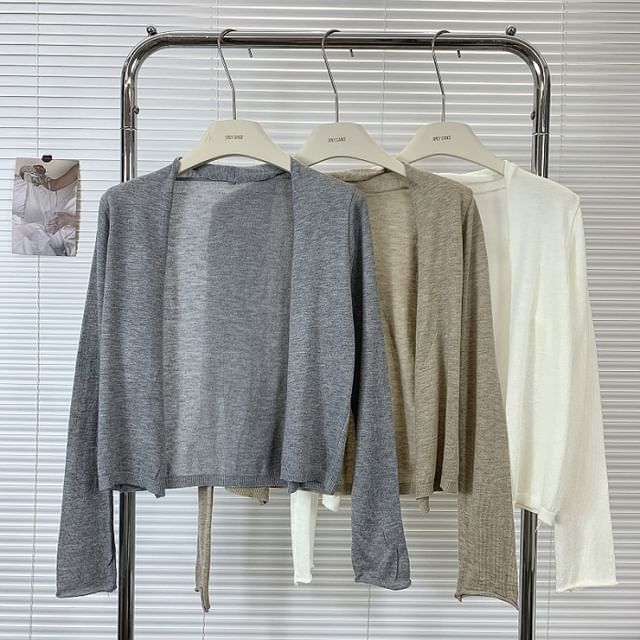 Beaustreet-Plain Open Front Cardigan