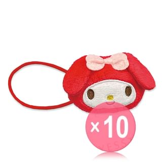 ASUNAROSYA - Sanrio My Melody Red Plush Hair Tie (x10) (Bulk Box)