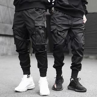 black cargo harem pants