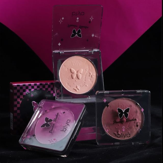 biya-Clear Tipsy Embossed Blusher - 5 Colors