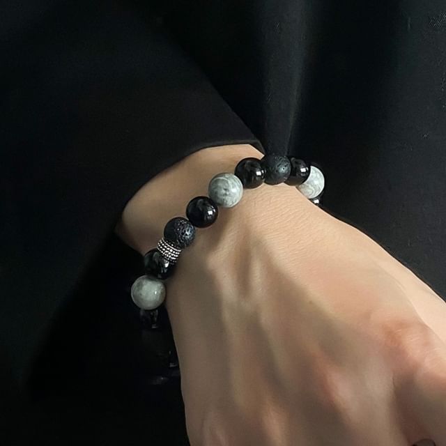 Karina Moon-Beaded Cord Bracelet