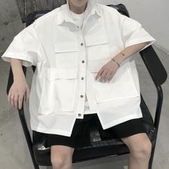 Citigleam - Elbow-Sleeve Shirt Citigleam - Elbow-Sleeve Shirt