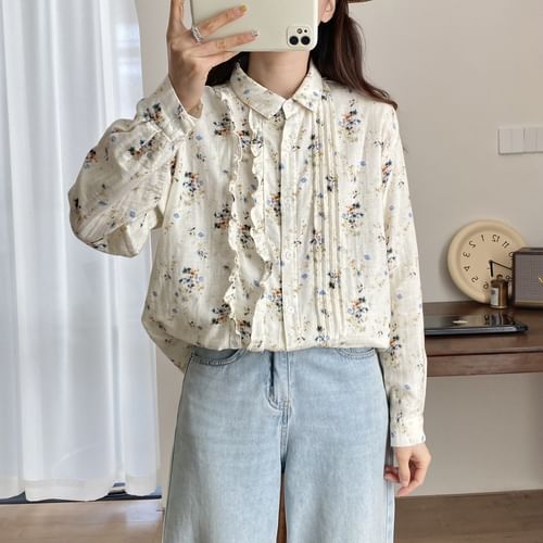 Floral Ruffle Shirt