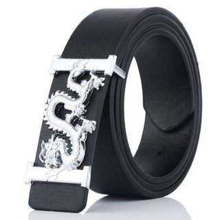 Leather Belt in Dragon Eye with J Buckle 32mm