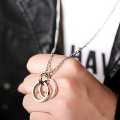 Tinseltown - Stainless Steel Linked-Ring Pendant Necklace Tinseltown - Stainless Steel Linked-Ring Pendant Necklace